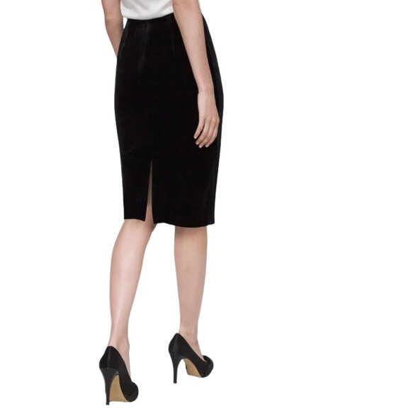 NWT White House Black Market Velvet Pencil Comfort Stretch Skirt - Picture 3 of 11
